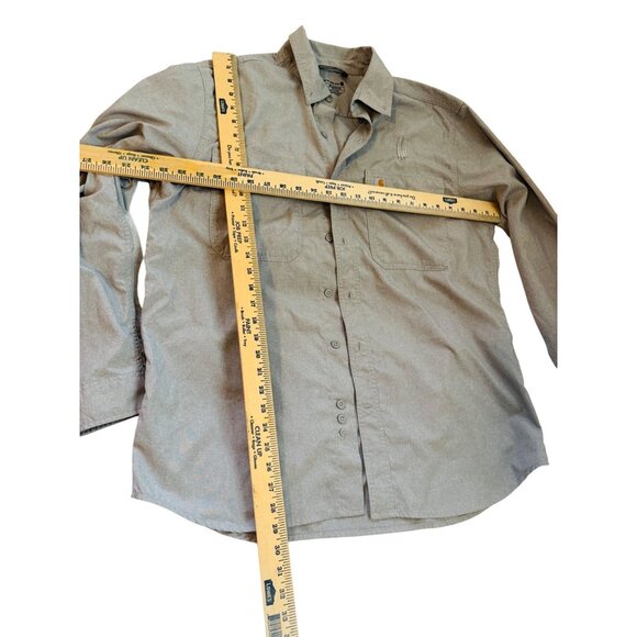 Carhartt Men's Relaxed Fit Long Sleeve Gray Button-Down Shirt.Size L - Picture 5 of 6